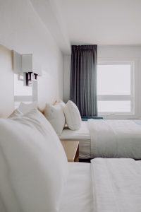 double queen beds in guest hotel room