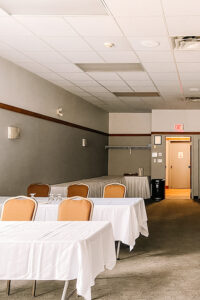 meeting setup in Ojibwe room in event centre