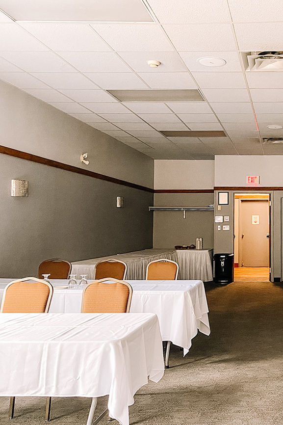 meeting setup in Ojibwe room in event centre
