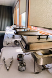 buffet setup in Ojibwe room in event centre