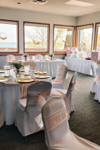 baby shower setup in Ojibwe room in event centre