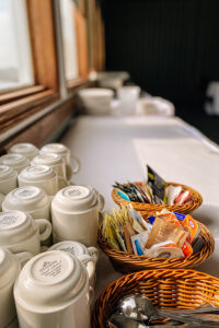 buffet table setup for event