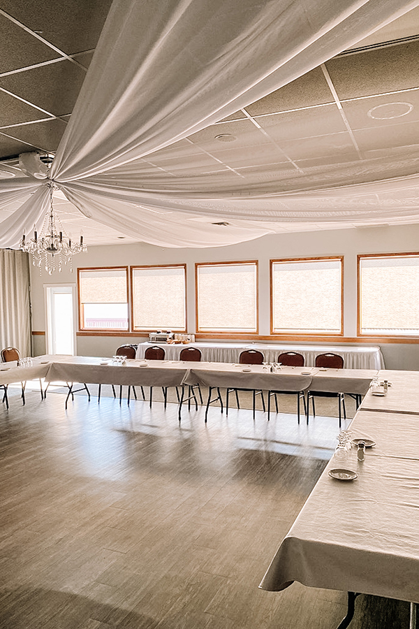 meeting setup in La Verendrye room in Event Centre