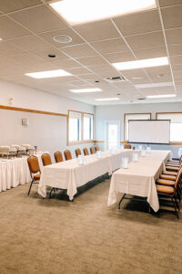 meeting setup in Lady Frances room in Event Centre