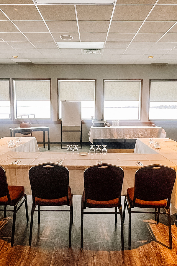 meeting setup in La Verendrye room in Event Centre