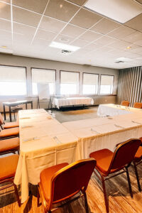 meeting setup in La Verendrye room in Event Centre