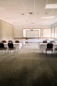 meeting setup in Ojibwe room in event centre