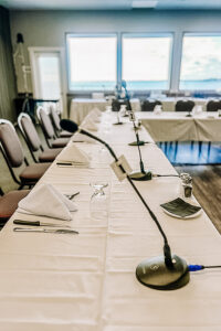 meeting setup in Ojibwe room in event centre