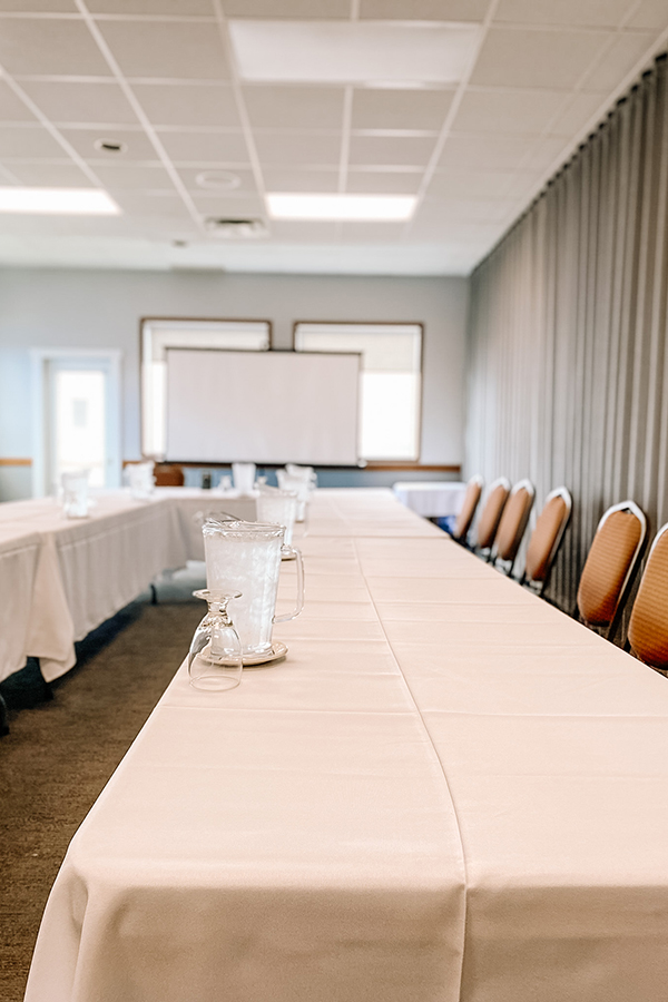 meeting setup in Lady Frances room in Event Centre
