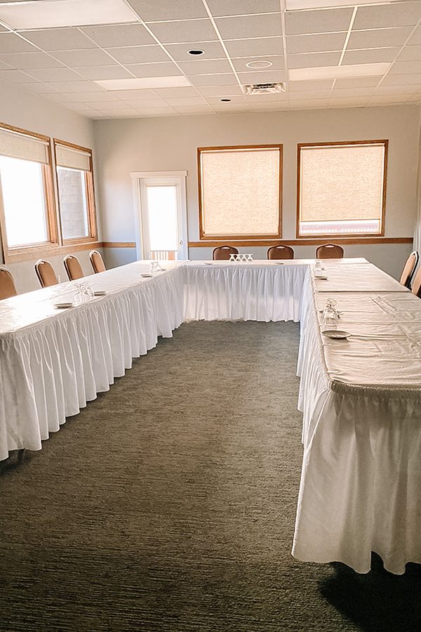 meeting setup in Lady Frances room in Event Centre