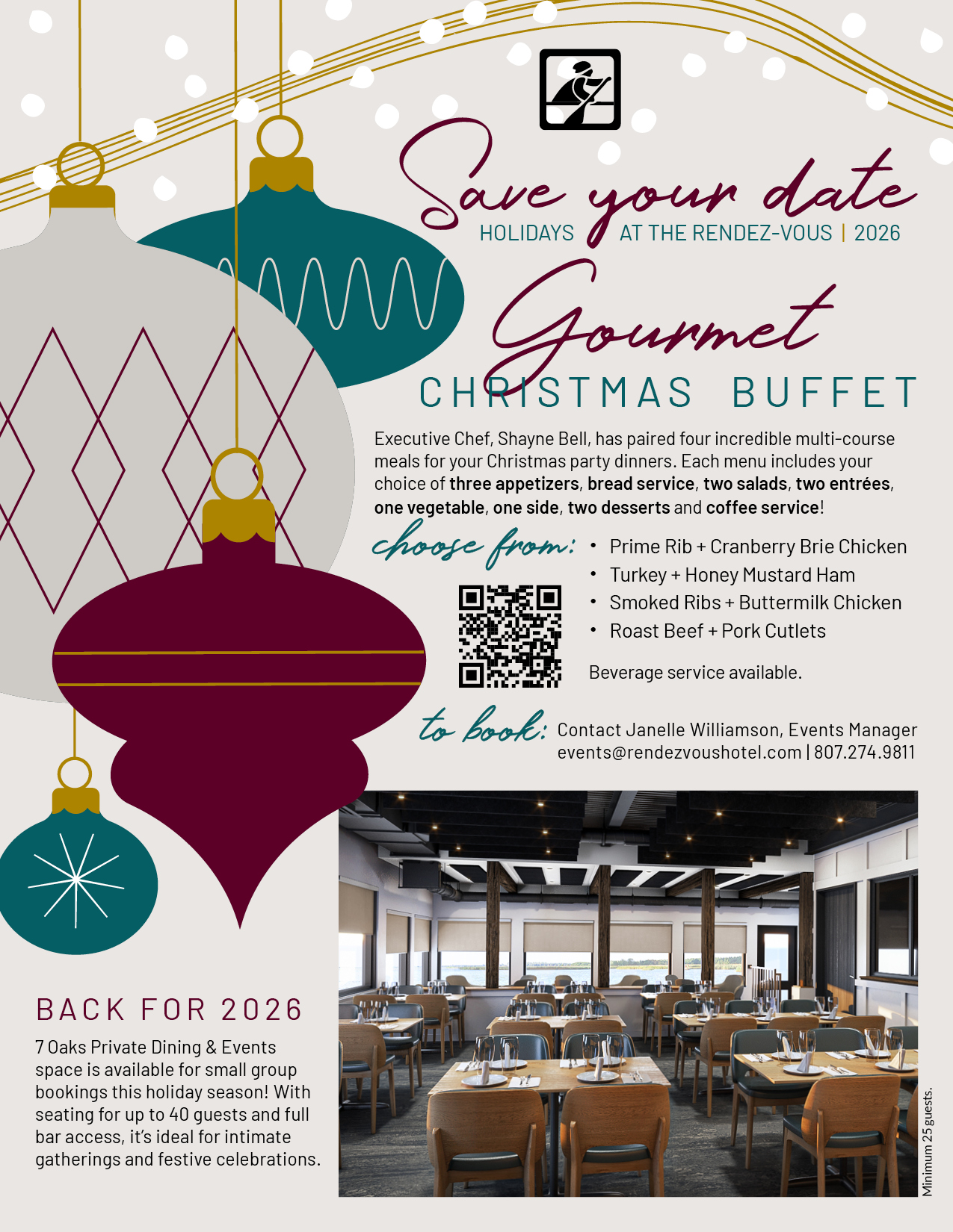 Christmas party promotional flyer