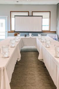 meeting setup in Lady Frances room in Event Centre